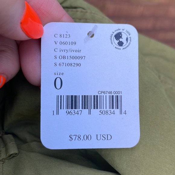 NWT Free People high waist pleated trouser - Picture 9 of 9